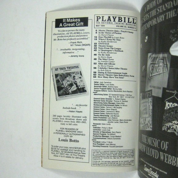 Broken Glass Playbill May 1994 Arthur Miller Ron Rifkin Amy Irving David Dukes - Picture 6 of 7